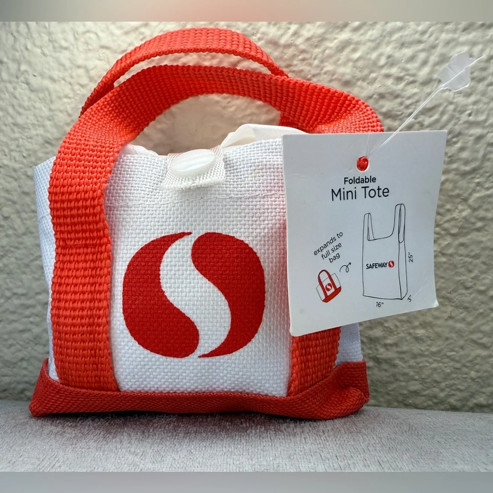 Mini Tote with Foldable Reusable Grocery Bag — Safeway Brand - Picture 4 of 11